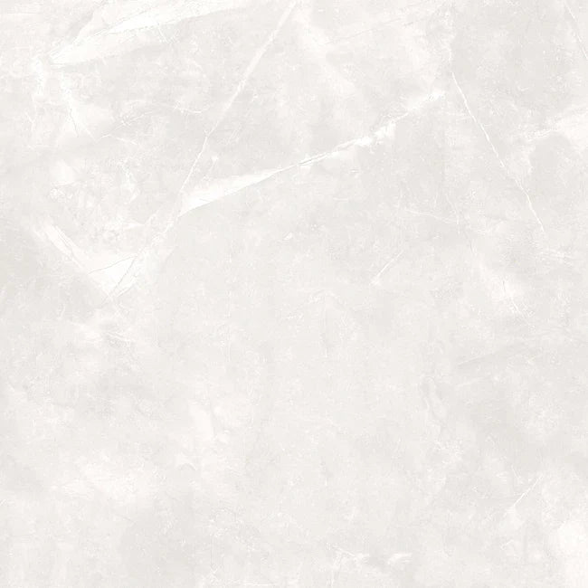 AMANI WHITE 90x90cm (36x36) porcelain tile face and room scene