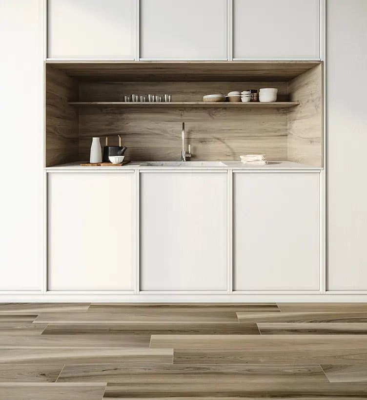 AMAYA BLEND wood tile face and room scene