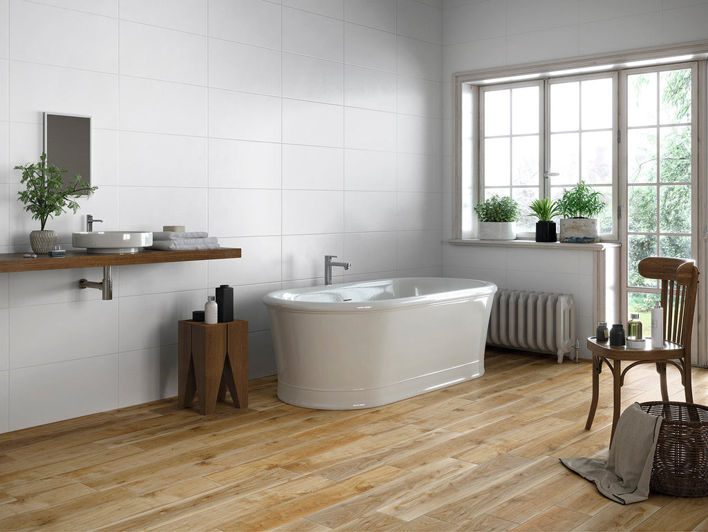 BAYARD NATURAL wood tile face and room scene