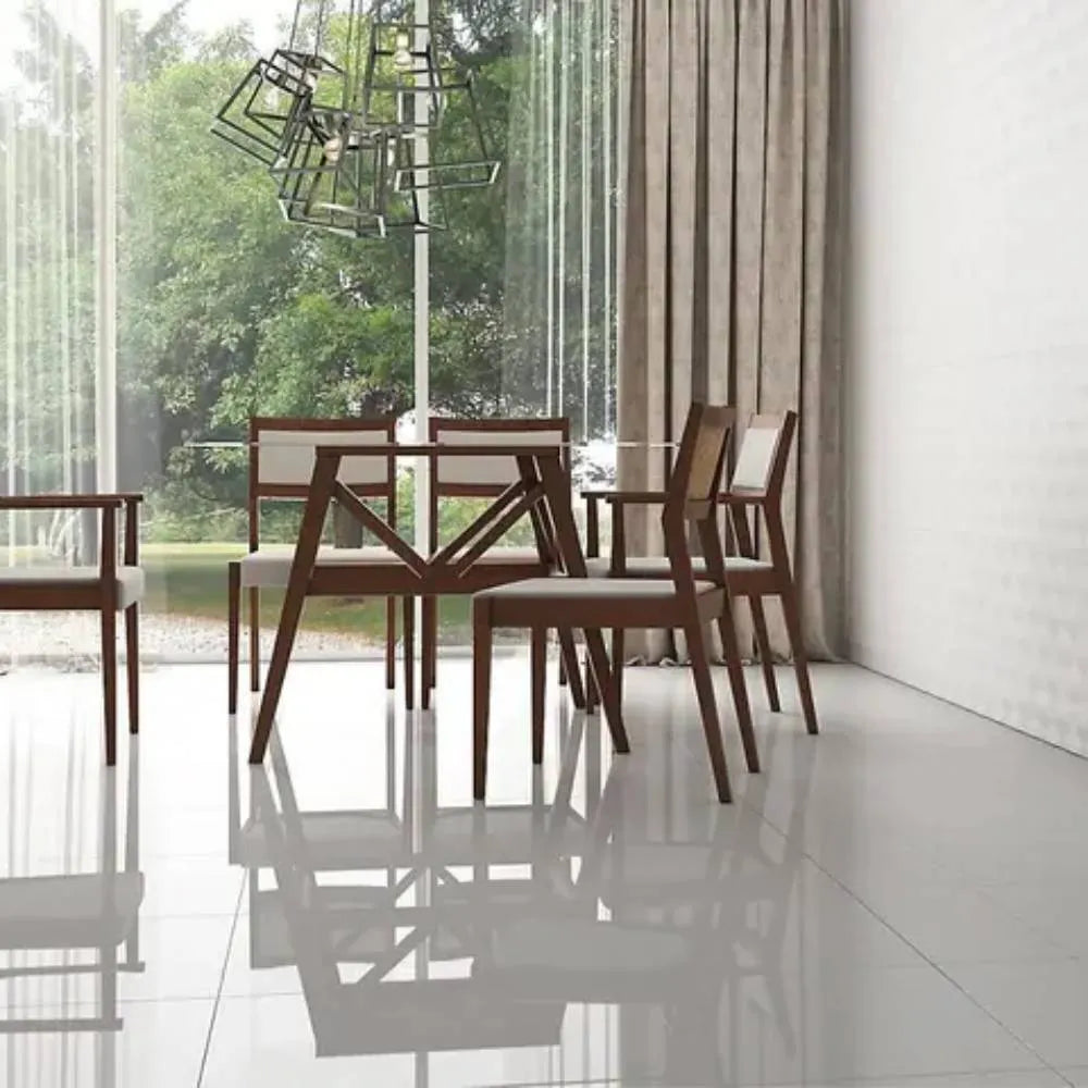 PURE WHITE 60x60cm (24x24) porcelain tile face and room scene